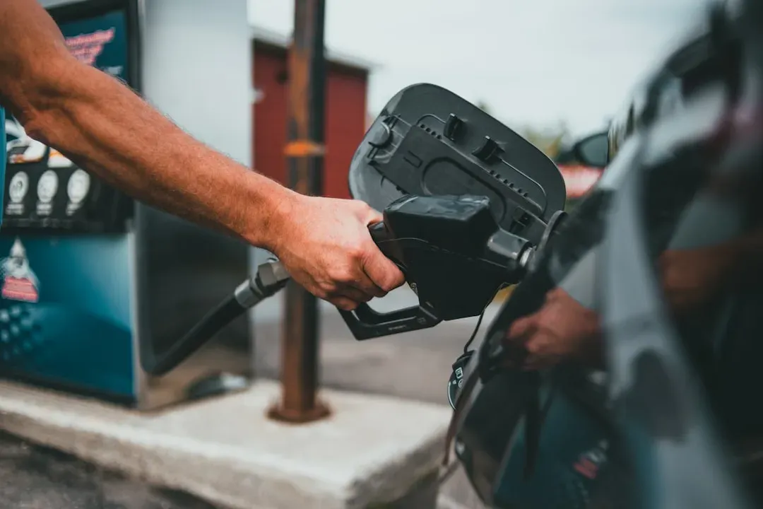 fuel pump with credit card reader and fueling car